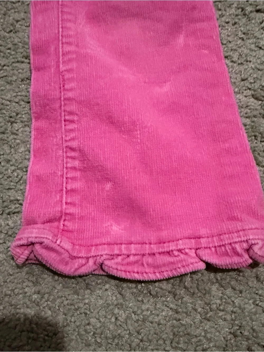 2000s The Children’s Place Hot Pink Corduroy Jeans with Ruffle Hems